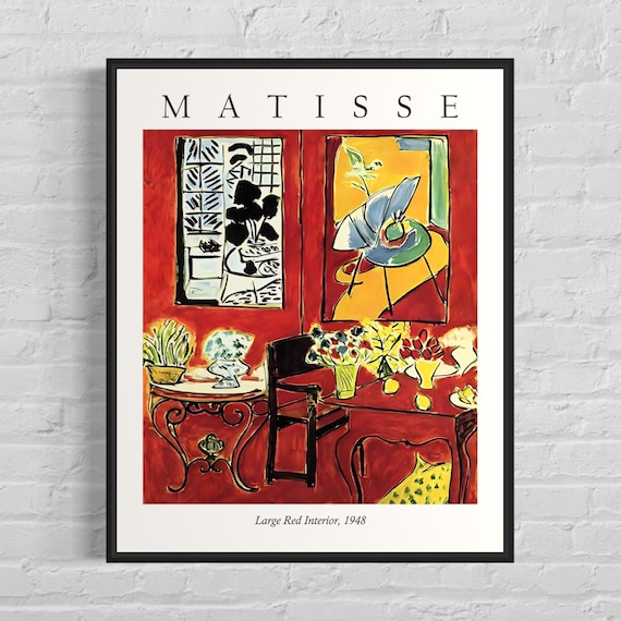 Henri Matisse、INTERIEUR A NICE、画集画、新品額装付 Henri Matisse、INTERIEUR A NICE、画集画、新品額装付 Henri Matisse