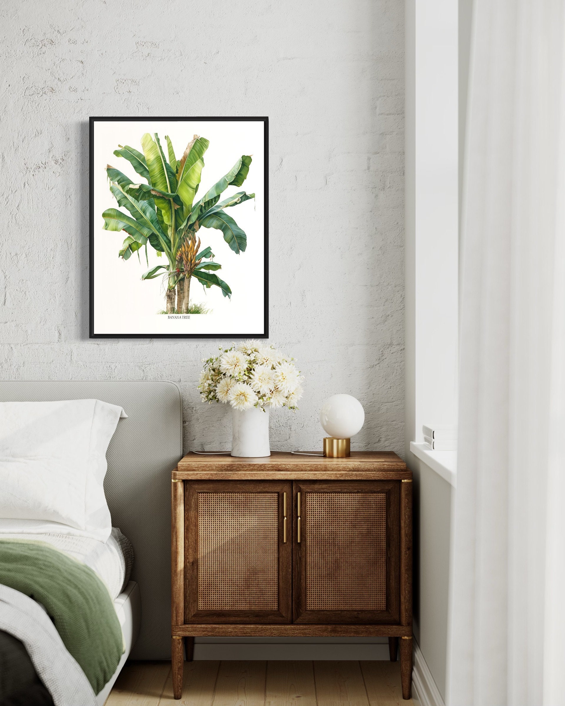 Banana Tree Art Print Banana Tree Wall Art Poster Etsy