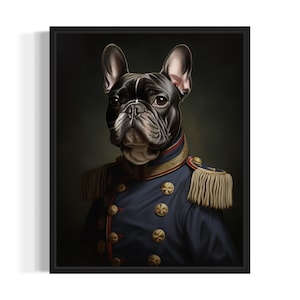 Póster de bulldog francés, impresión artística, decoración de pared con humor general sobre perros, amante de los perros, pintura artística sobre mascotas