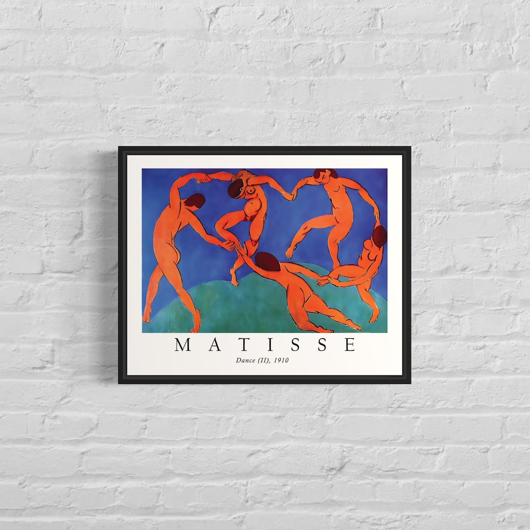 Henri Matisse Danse II, 1910 vintage Gallery Wall Art, Matisse Poster