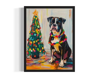イギリス　ロンドン　Camden town　ナチュラルストーン　絵画　ボクサー犬 イギリスロンドンCamden townナチュラルストーン絵画ボクサー犬