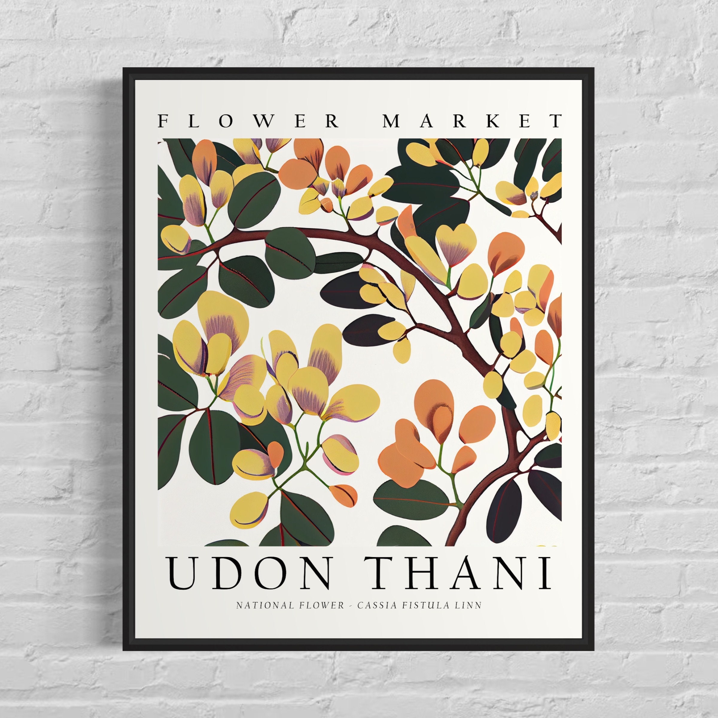 Udon Thani Thailand Flower Market Art Print Cassia Fistula