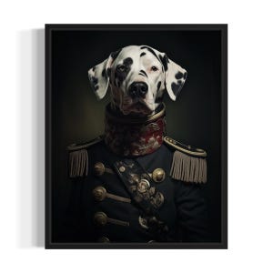 Dalmatian Poster Art Print, Dog General Humor Wall Art Decor, Dog Lover, Pet Artwork Painting