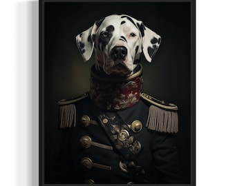 Dalmatian Poster Art Print, Dog General Humor Wall Art Decor, Dog Lover, Pet Artwork Painting