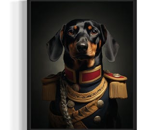 Teckel poster Art Print, hond algemene humor muur kunst decor, hondenliefhebber, huisdier artwork schilderij