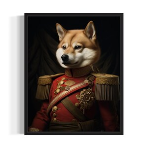 Akita Poster Art Print, Dog General Humor Wall Art Decor, Dog Lover, Pet Artwork Painting