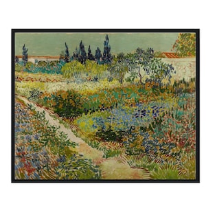 Vincent Van Gogh Poster Art Print - Garden at Arles 1890 - Vintage Gallery Wall Art, Van Gogh Poster Artwork
