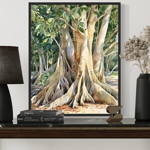 Banyan Tree Art Print, Banyan Tree Wall Art Poster - Etsy
