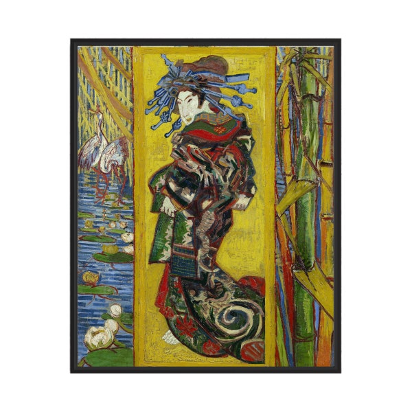 Vincent Van Gogh Poster Art Print - Courtesan- After Eisen - Vintage Gallery Wall Art, Van Gogh Poster Artwork