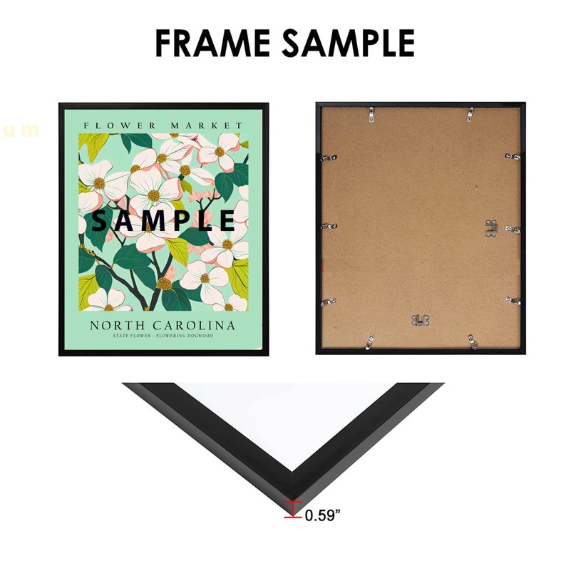 Rabbit Poster Art Print, Animal Flowers in Kimono Wall Art Decor