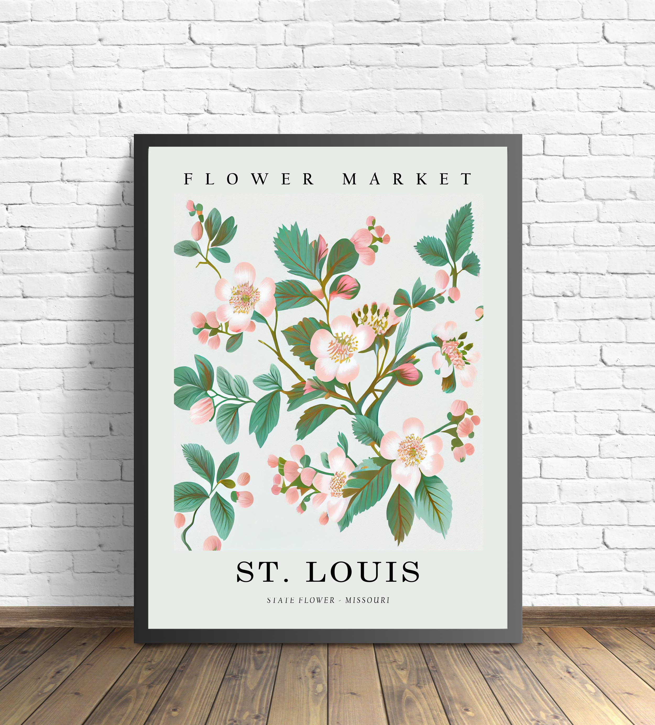 St Louis Missouri Wild Flower Market Art Print, St Louis Flower