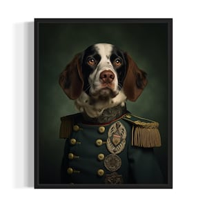 Póster artístico con diseño de perro de Bretaña, decoración de pared con humor general sobre perros, amante de los perros, pintura con ilustraciones de mascotas