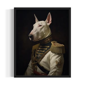 Bull Terrier Terrier Poster Art Print, Dog General Humor Wall Art Decor, Dog Lover, Pet Artwork Painting