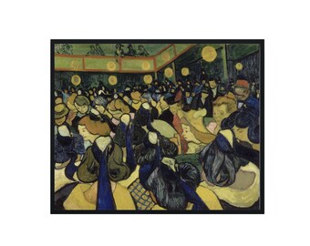 Vincent Van Gogh Poster Art Print - The Dance Hall In Arles (1888) - Vintage Gallery Wall Art, Van Gogh Poster Artwork