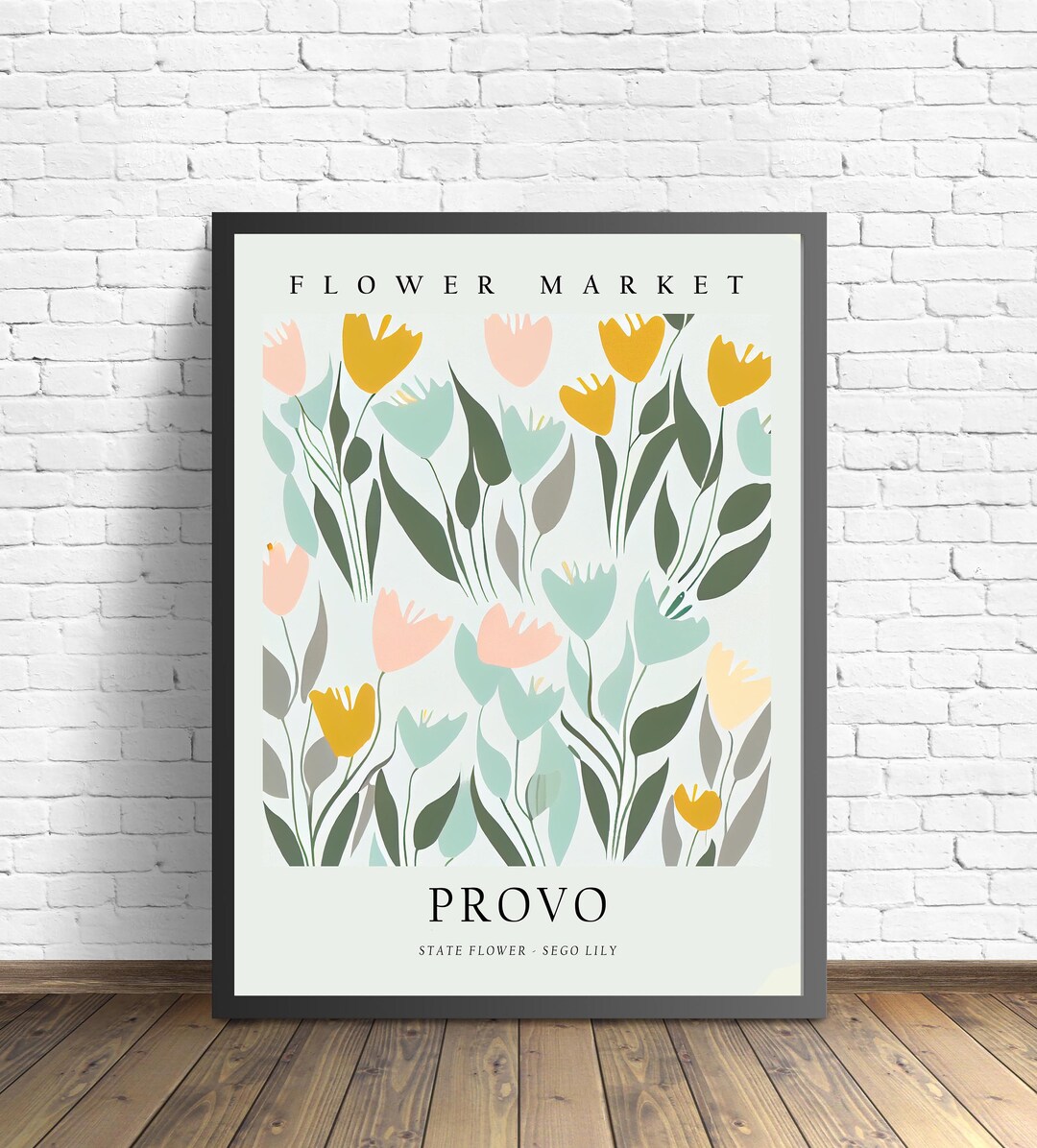 Provo Utah State Flower Market Print, Provo Utah Flower Market Art