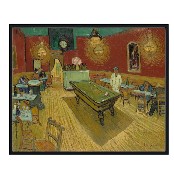Vincent Van Gogh Poster Art Print - Le café de nuit (The Night Café) (1888) - Vintage Gallery Wall Art, Van Gogh Poster Artwork