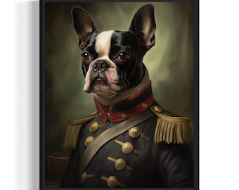 Boston Terrier Poster Kunst Druck, Hund General Humor Wand Kunst Dekor, Hundeliebhaber, Haustier Kunstwerk Gemälde