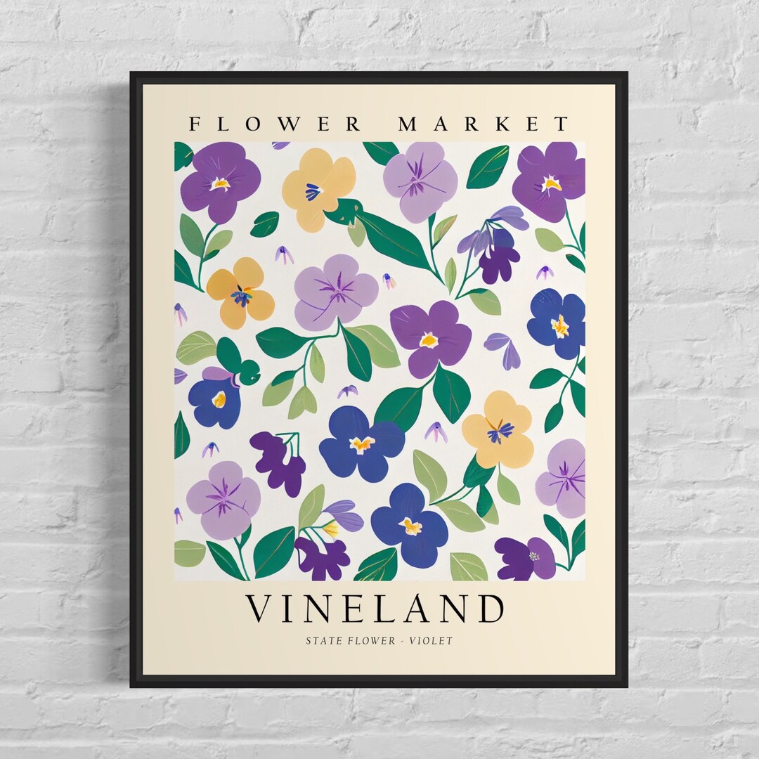 Vineland New Jersey Flower Market Art Print Vineland City Etsy