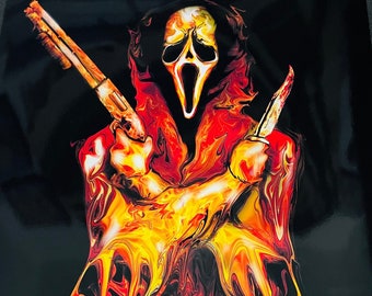 Ignite Your Walls: Pyro Painter's 8x11 Signed Scream Print