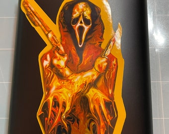 Pyro Painter Halloween scream Flask