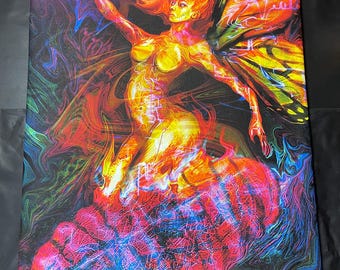 Butterfly is Digital fire art by Pyro Painter for Living room wall art, Surreal painting, Wall decor canvas, Wall art print