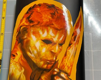 Pyro Painter Halloween Flask