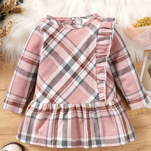 Baby Girl Dress, Toddler Girl Outfit, Toddler Plaid Dress, Thanksgiving Dress, Holiday Girl Dress, Holiday Dress, Plaid Dress, 18-24months