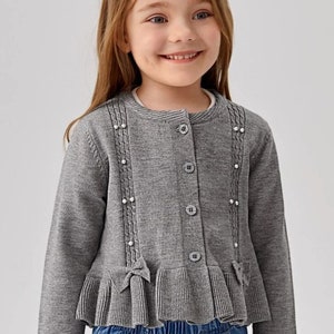 Duster Cardigan Hooded Cardigan Girl Hooded Duster Striped Duster Monochromatic Toddler Baby Cardigan Gray and White Monochrome Baby Etsy Canada