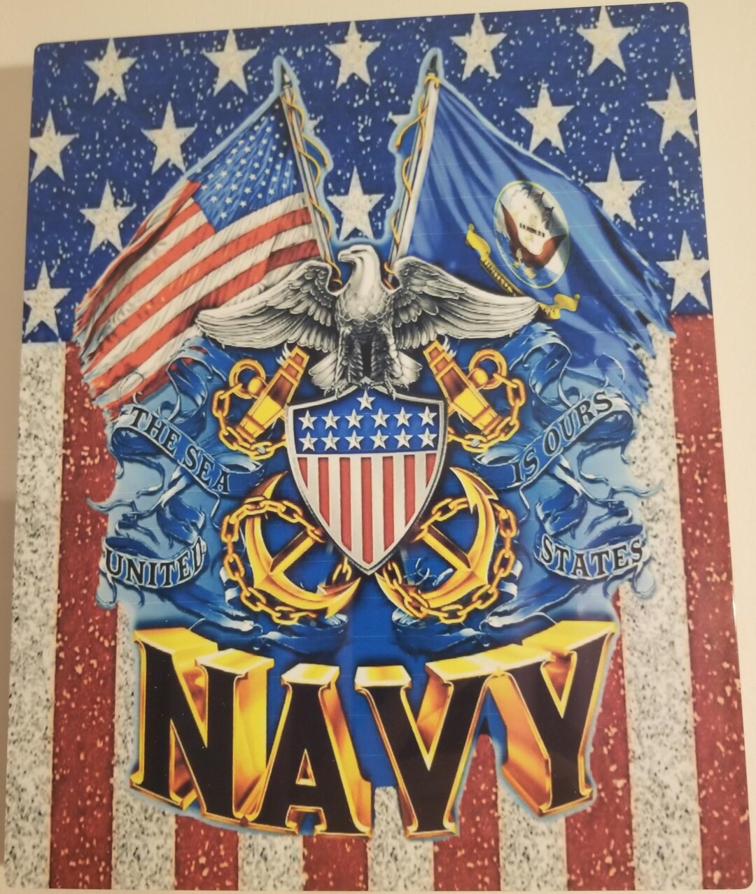 Metal/aluminum 8"x10" Navy Wall Hangingnavy Wall Artmilitary Gift