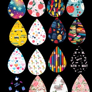 Teardrop earrings templates Teacher Teardrop sublimation earring bundle, Earring sublimate, Teardrop clipart, Earring png, Digital File