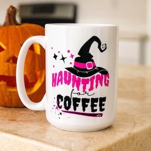 Funny Halloween Witch Ceramic Mug, Haunting Coffee Cup, Halloween Lover Gift, Coffee Lover Gift, Witches Brew Mug, Spooky Tea mug for her