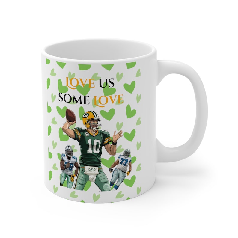 Green Bay Packers Mug, GB Packers Gifts, J Love Quarterback, Packers