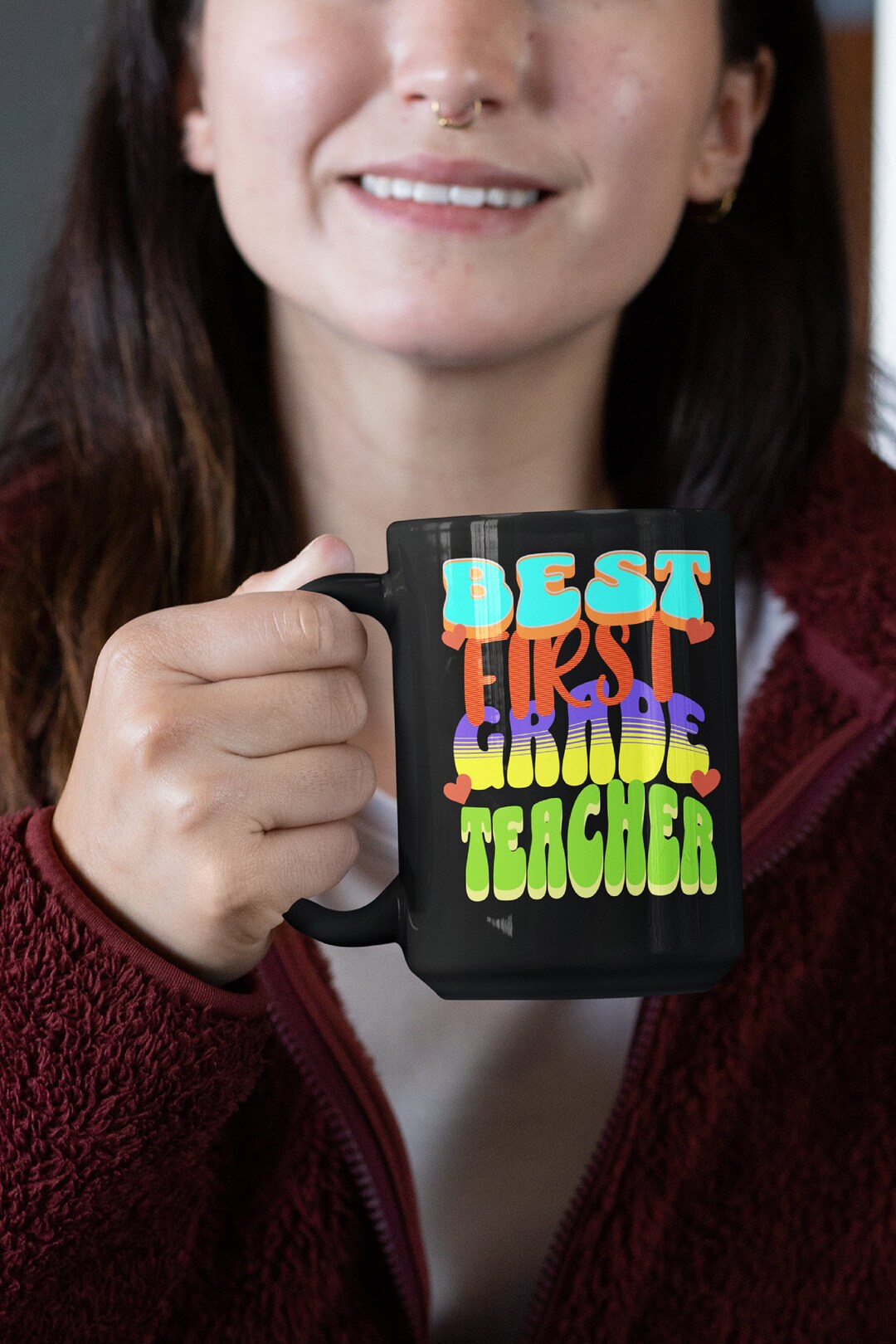 First Grade Teacher The best First Grade Teacher Coffee Mug Etsy.de