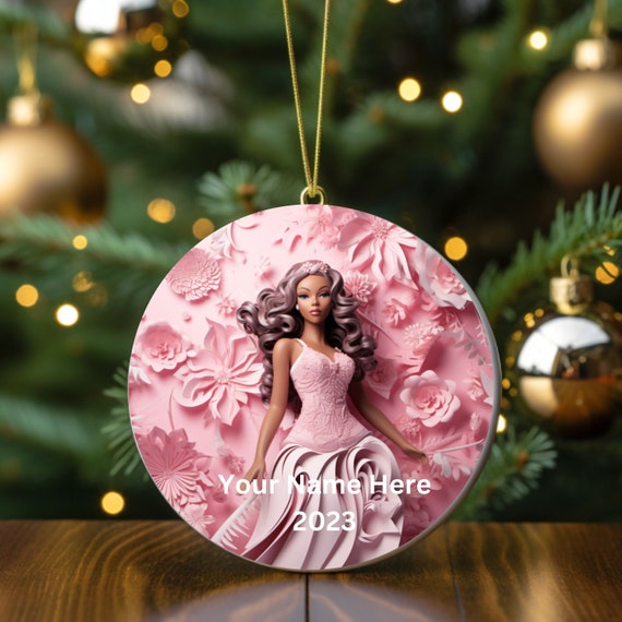 Custom Name Ornament Barbie Fan Ornament Personalized Ornament 