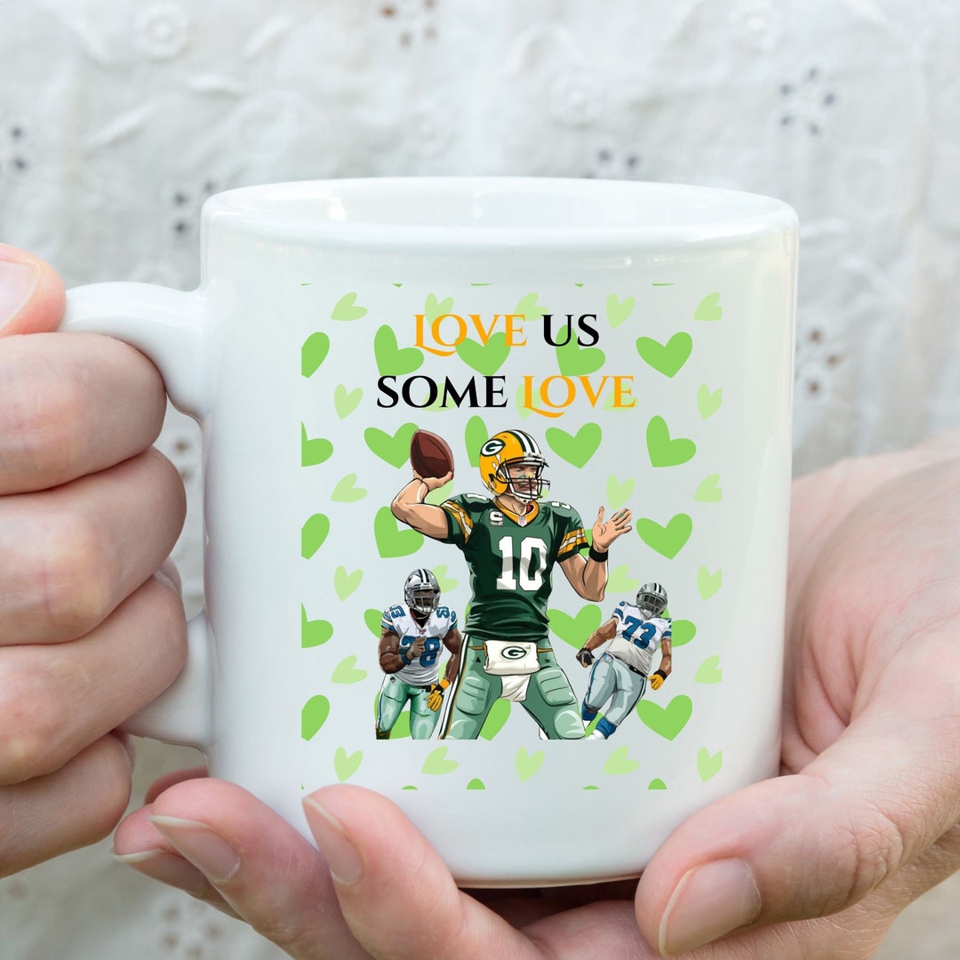 Green Bay Packers Mug, GB Packers Gifts, J Love Quarterback, Packers