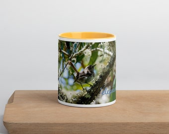 ʻElepaio Hawaiian Bird Coffee Mug, Native Wildlife Photography, Made in Hawaii Gift