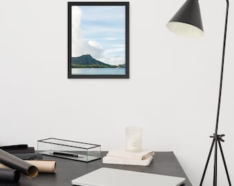 Diamond Head Wall Print, Lē'ahi Poster, Waikiki Beach Print