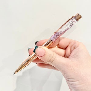 Rose Gold Pen Glitter Rose Gold Pink Glitter Ballpoint Pen Sparkle Liquid Glitter Pen Girl Birthday Party Favour Pen Pink Decorative Pen Set