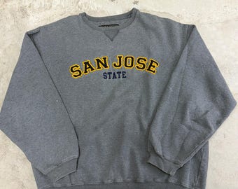 Gear for Sports San Jose State Spartans Gray Crewneck Sweatshirt Large Box VTG
