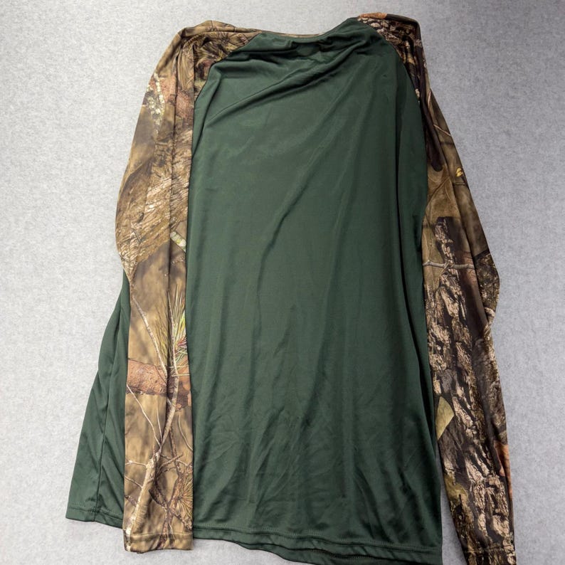 Mossy Oak Long Sleeve Camo Shirt Men's Size Large Polyester Outdoor Hunting image 3