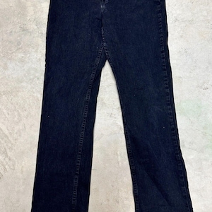 Riders Mens Black Denim Jeans Sz 34W x 34L Straight Leg Relaxed Fit Dark Wash