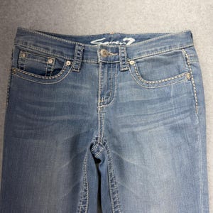 Seven7 Jeans Womens Size 10 Bootcut Embellished Pockets Mid Rise Denim zdjęcie 2