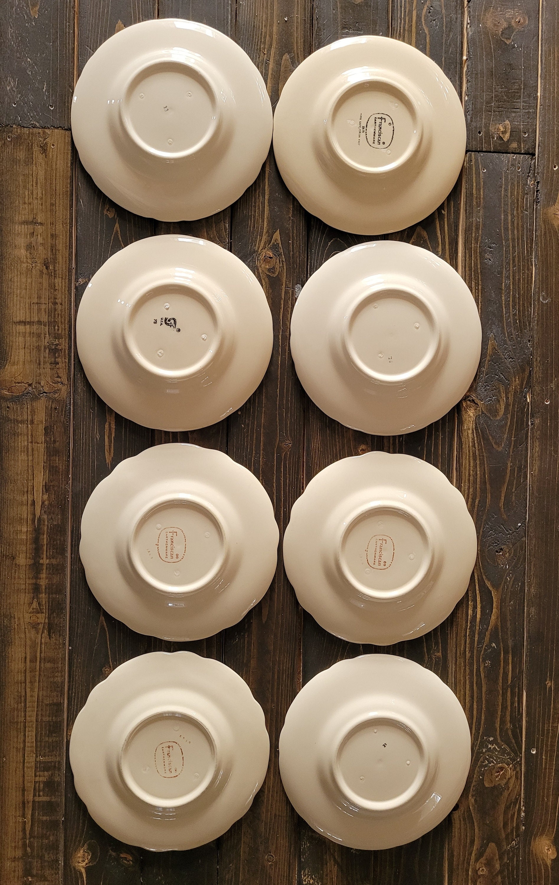 Vintage Franciscan Desert Rose Bread Plates Set of 8 Etsy