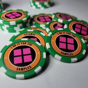 Helldivers &quot;I do it for the Samples&quot; Poker Chip