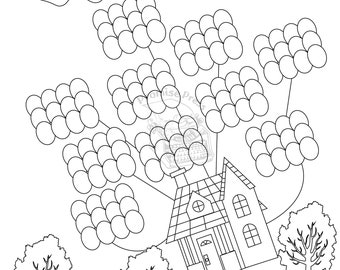 Intention Coloring -- Mortgage-10 year coloring page- Pay off to home ownership