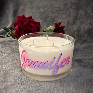 Personalised Large 3 Wick Candles with lid