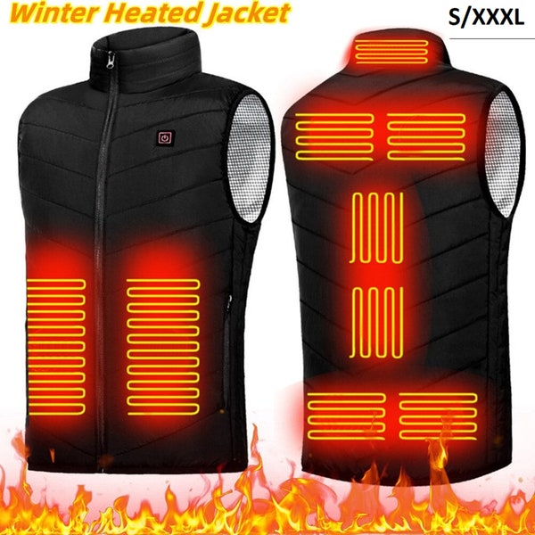 Veste chauffante USB pour homme/femme, manteau chauffant pour 3 à 9 zones, thermique, pour l'extérieur, pour la chasse et le sport, hiver