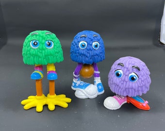 Set of 3 McDonald's Funny Fry Friends, Fry Guys on stilts, heel/sneaker and basketball
