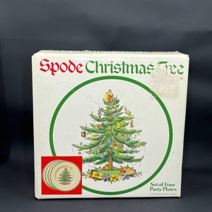 Pratos de festa de Natal Spode (conjunto de 4)
