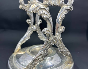 FD Rogers Silver plated gravy boat/fondue stand